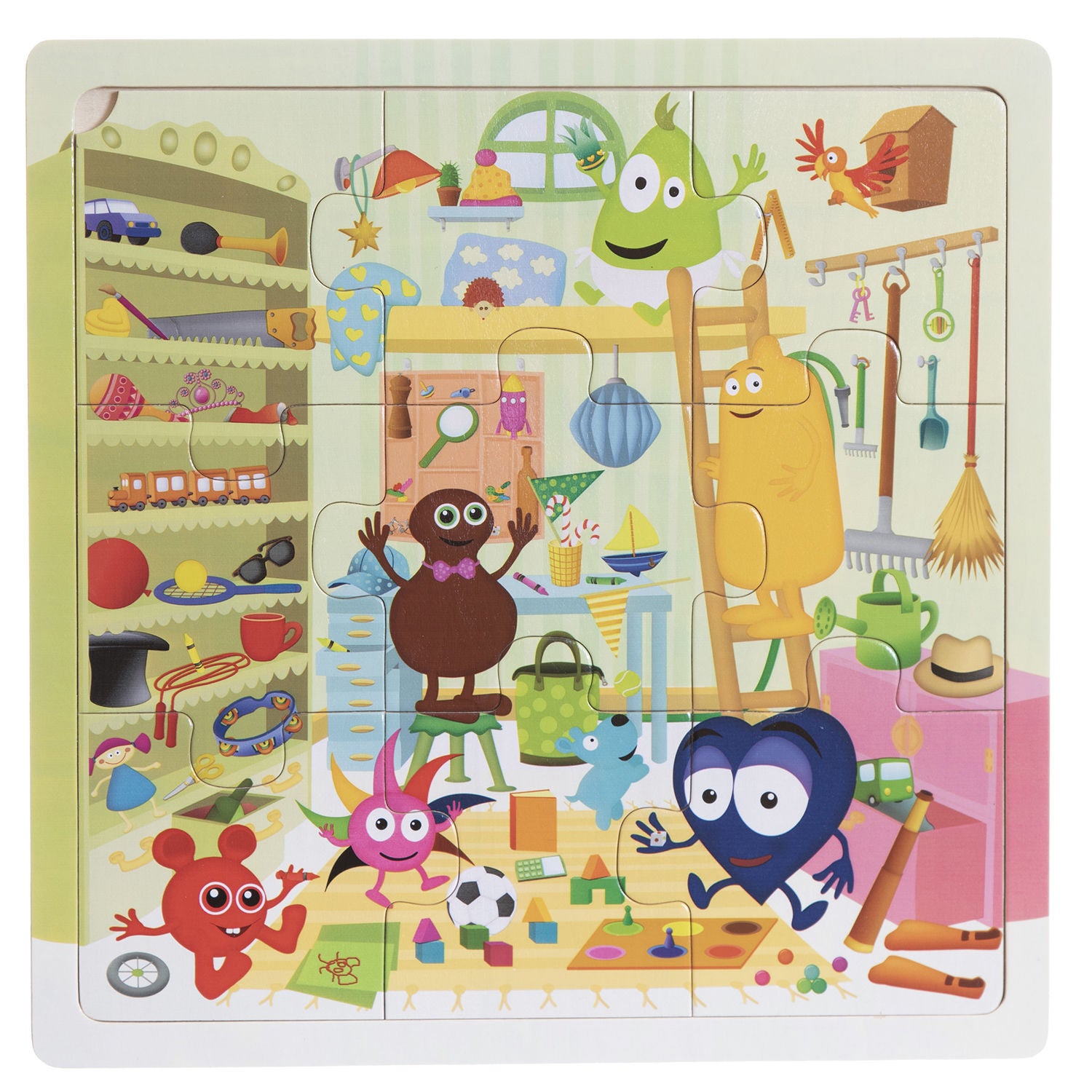 Babblarna Holzpuzzle Babblarna Zimmer für Allerlei 9 Teile von Babblarna