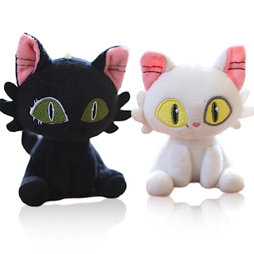 Babioms 2 Pcs Anime Plüschtiere, Stofftier Kawaii Katze Plüschtier, 12cm Plüsch Puppe, Suzume Daijin Katze Spielzeug Figuren, Cosplay Kuschelplushie for Jungen Mädchen Kuscheltierliebhaber von Babioms