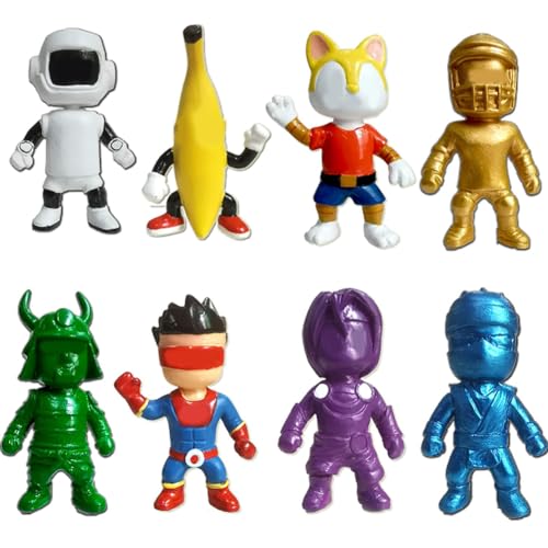 Babioms 8Pcs Guys Mini Figuren Set, Spiel Cartoon Charaktere Statue Action Figuren, Guys Kuchen Topper für Kinder Geburtstag Party von Babioms