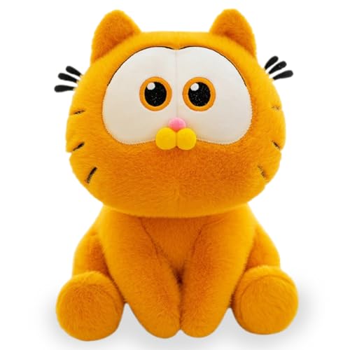 Babioms Fat Orange Plüsch Katze Garfied Doll Plush, Garfied Plüschtier, Fat Orange Cat Plush, Katze Plüschtier für Kuscheln, Spielen und Schlafen (25cm) von Babioms