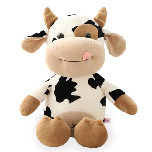 Babioms Kühe Plüschtier Kuscheltiere, 30cm Cartoon Plüsch Puppe, Kissen Kühe Stofftier Kinder Jungen Mädchen Spielzeug Geburtstagsgeschenk von Babioms