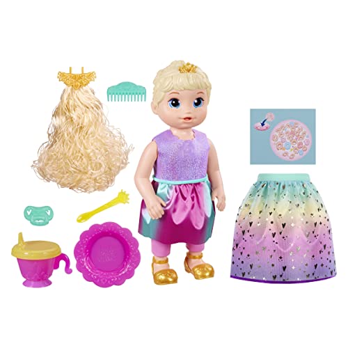 Baby Alive Große Prinzessin Ellie Puppe 45 cm Baby wächst Prinzessin sprechend in Englisch/Spanisch Puppe für Kinder ab 3 Jahren mit 9 Zubehörteilen, Haarfarbe blond F5236 Baby Alive Große Prinzessin Ellie Puppe 45 cm Baby wächst Prinzessin sprechend in Englisch/Spanisch Puppe für Kinder ab 3 Jahren mit 9 Zubehörteilen, Haarfarbe blond F5236 von Baby Alive