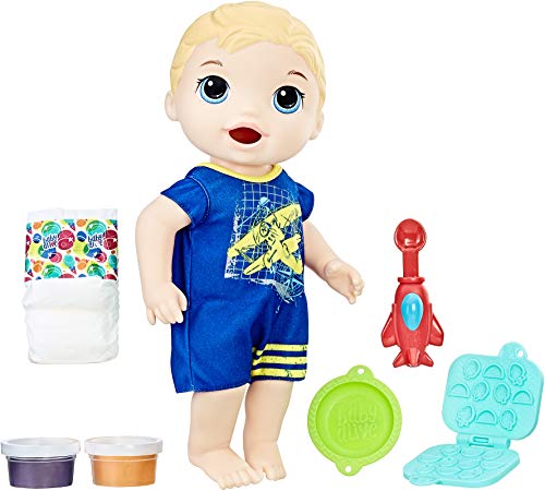 Baby Alive Hasbro Boy Doll Snackin' Luke, blond von Baby Alive