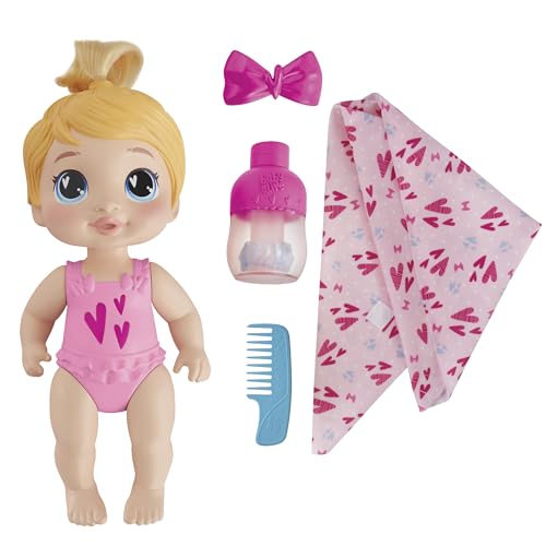 Baby Alive Shampoo Snuggle Harper Hugs Blondes Haar, 27,9 cm, Wasser-Babypuppe, Spielset, Spielzeug für 3-jährige Mädchen und Jungen und älter von Baby Alive