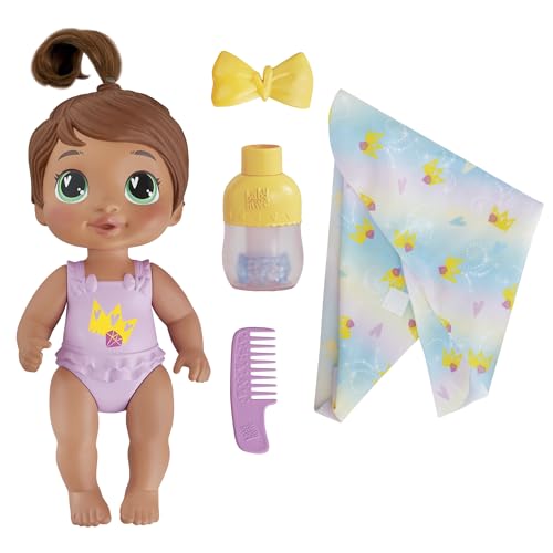 Baby Alive Shampoo Snuggle Sophia Sparkle Brown Hair 27,9 cm Wasser-Baby-Puppen-Spielset, Spielzeug für 3-jährige Mädchen und Jungen und älter von Baby Alive