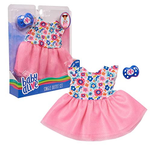 Baby Alive Single Outfit Set, Floral Dress von Baby Alive