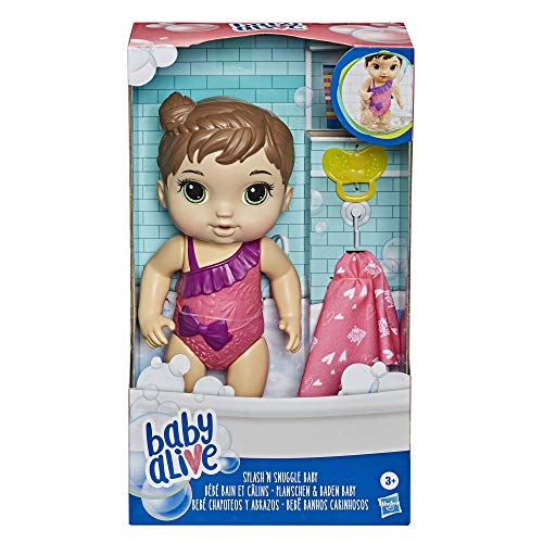 Baby Alive Splash'n Snuggle Baby Brown Hair Doll for Water Play, with Accessories… von Baby Alive