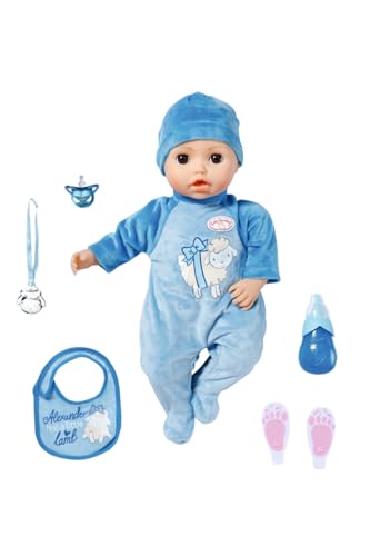 Baby Annabell Alexander 43cm, weiche Puppe mit 8 Funktionen, verschiedenen Sounds und Bewegungen, 43 cm große Puppe, 706305 Zapf Creation von Baby Annabell