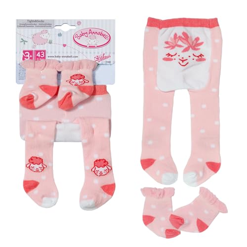 Baby Annabell Strumpfhosen und Socken in verschiedenen Farbkombinationen für 43cm Puppen, 2er Pack Puppenstrumpfhosen, 710807 Zapf Creation von Baby Annabell