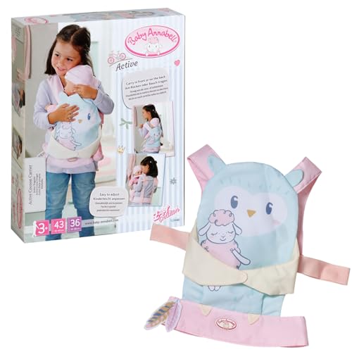 Baby Annabell Active Tragesitz, Puppentrage mit verstellbarem Gurtsystem für verschiedene Kindergrößen, 710463 Zapf Creation von Baby Annabell