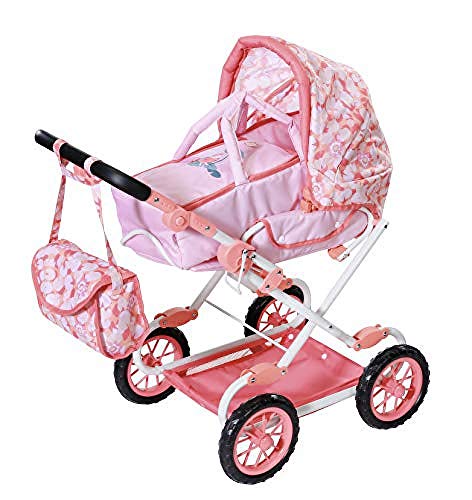 Baby Annabell Deluxe Kinderwagen für 43cm Puppe - Leicht für Kleine Hände, Kreatives Spiel fördert Empathie & Soziale Fähigkeiten, für Kleinkinder ab 3 Jahren - Inklusive Wickeltasche & Einkaufskorb von Baby Annabell