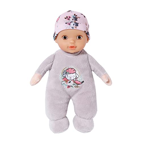 Zapf Creation 706442 Baby Annabell SleepWell for Babies 30cm - weiche Stoffpuppe für Babys mit Aufnahmefunktion, in grau rosa, waschbar, ab Geburt nutzbar. von Baby Annabell