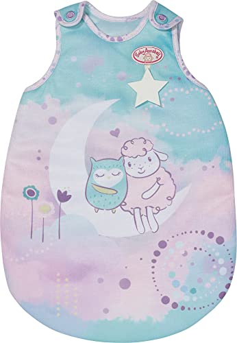 Baby Annabell Sweet Dreams Schlafsack, Puppenschlafsack mit Leuchteffekt im Dunkeln und Klettverschluss, für 36 cm und 43 cm Puppen707135 Zapf Creation, Lila von Baby Annabell