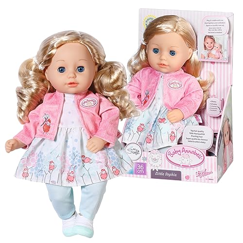 Baby Annabell Zapf Creation 709863 Little Sophia 36cm-weiche Puppe mit Langen blonden Haaren, blauen Schlafaugen, inkl. Puppenkleidung von Baby Annabell