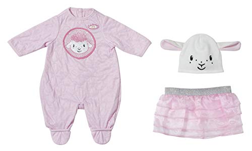 Zapf Creation 703229 Baby Annabell Deluxe Glitzer Puppenstrampler mit glitzernden Pailetten und witzigen Öhrchen und Stufenrock, Puppenkleidung 43 cm, 2-teiliges Set von Baby Annabell