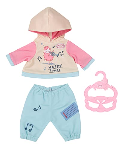 Baby Annabell Little Jogginganzug mit Pullover und Hose in blau, rosa und apricot für 36 cm Puppen, 706565 Zapf Creation von Baby Annabell