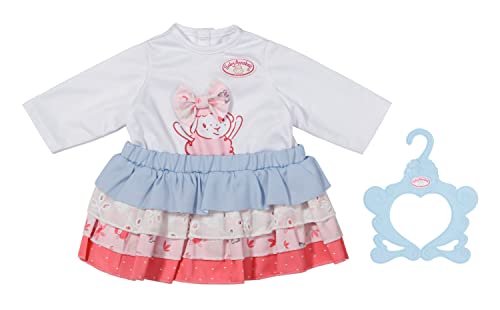 Baby Annabell Outfit Rock, weißes Puppenshirt und mehrlagiger Rock mit Volants in blau rosa für 43 cm Puppen, 706756 Zapf Creation von Baby Annabell