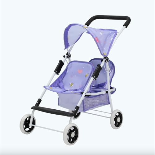 Anivia Baby Puppenwagen - Twin Tandem - Lila von Baby Birds