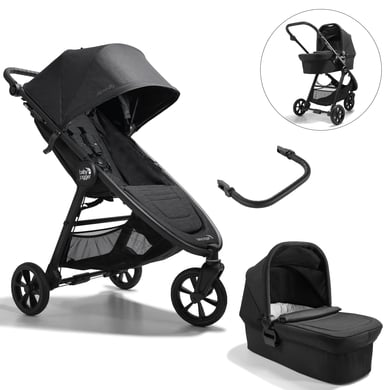 baby jogger Kombi-Kinderwagen City Mini GT2 Opulent Black inklusive Babywanne und Sicherheitsbügel von Baby Jogger