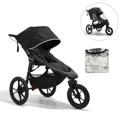 baby jogger Sportwagen Summit X3 Midnight Black inklusive Wetterschutz von Baby Jogger