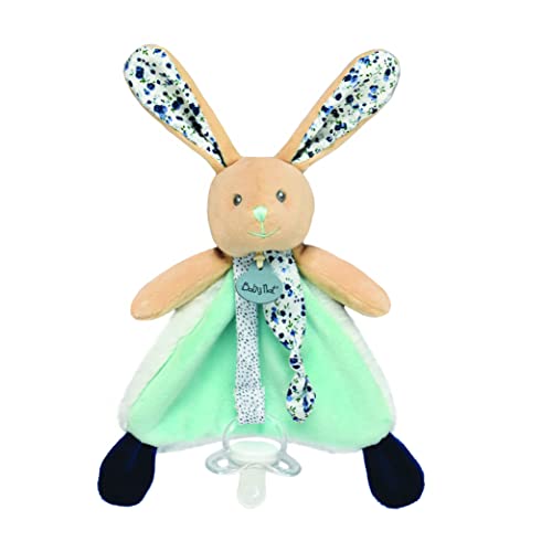 Baby Nat BN0606 Schnullerkette mit Hase, Kollektion Pupi, Farbe: Marineblau, Schnullerkette für Babys ab der Geburt – Geschenkidee zur Geburt von Baby Nat