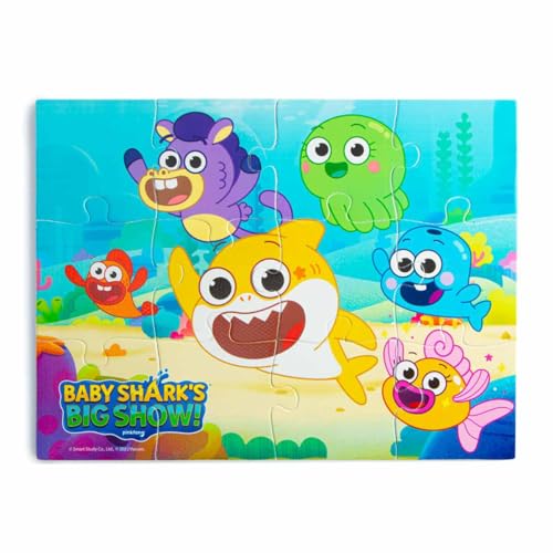 Baby Shark Bathtime 12-teiliges Schaumstoff-Puzzle für Kinder, Badefliesen von Baby Shark