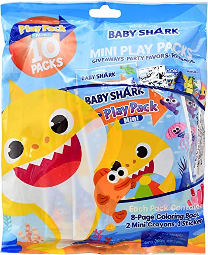 Baby Shark Mini-Spielpakete in Tasche, 10 Stück von Baby Shark