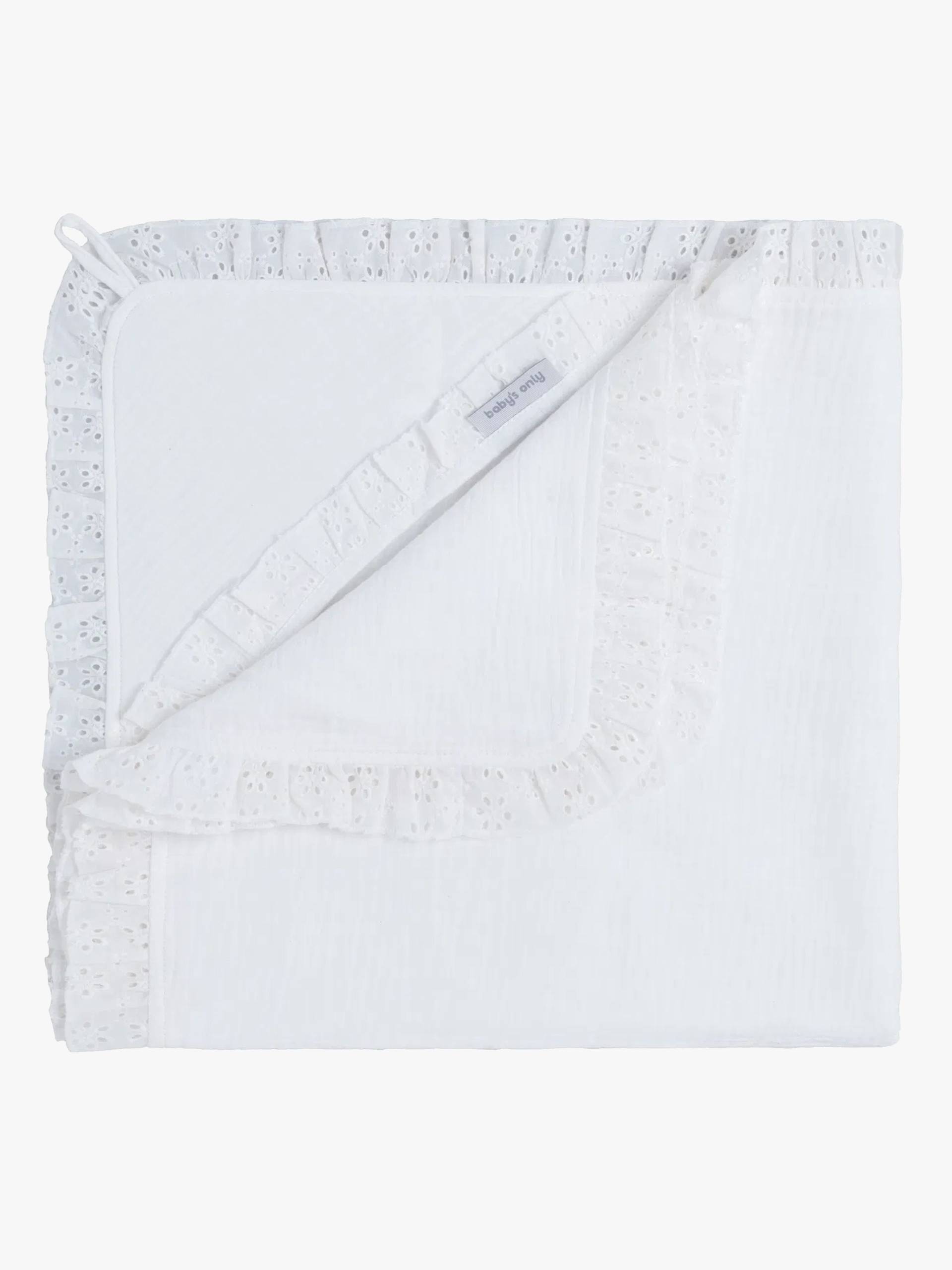 Baby's Only Hooded Baby Decke Calm, White Baby's Only Hooded Baby Decke Calm, White von Baby's Only