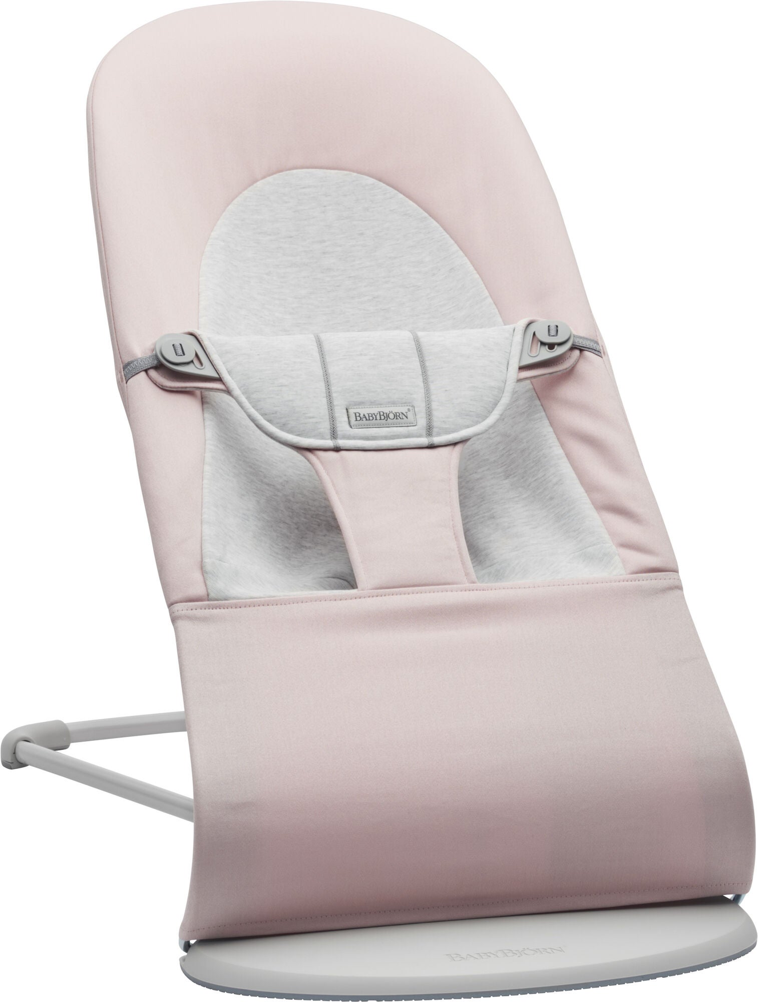 BabyBjörn Balance Soft Babywippe Gewebt Jersey-Stoff, Hellrosa/Grau von BabyBjörn