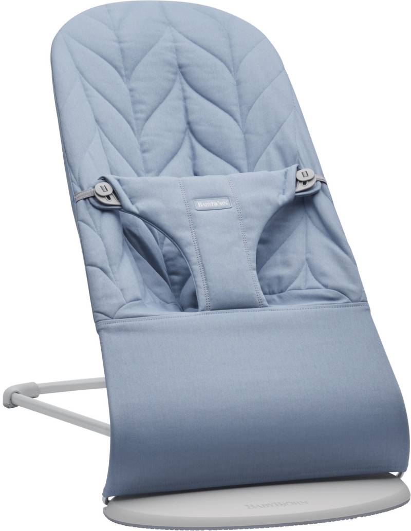 BabyBjörn Bliss Babywippe Gewebe Blütenblatt- Steppung, Blau von BabyBjörn