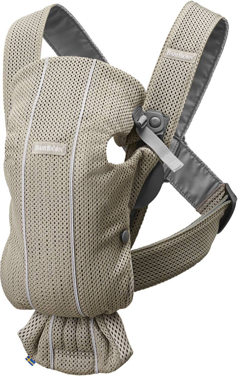 BabyBjörn Mini Babytrage 3D Mesh, Grey Beige von BabyBjörn