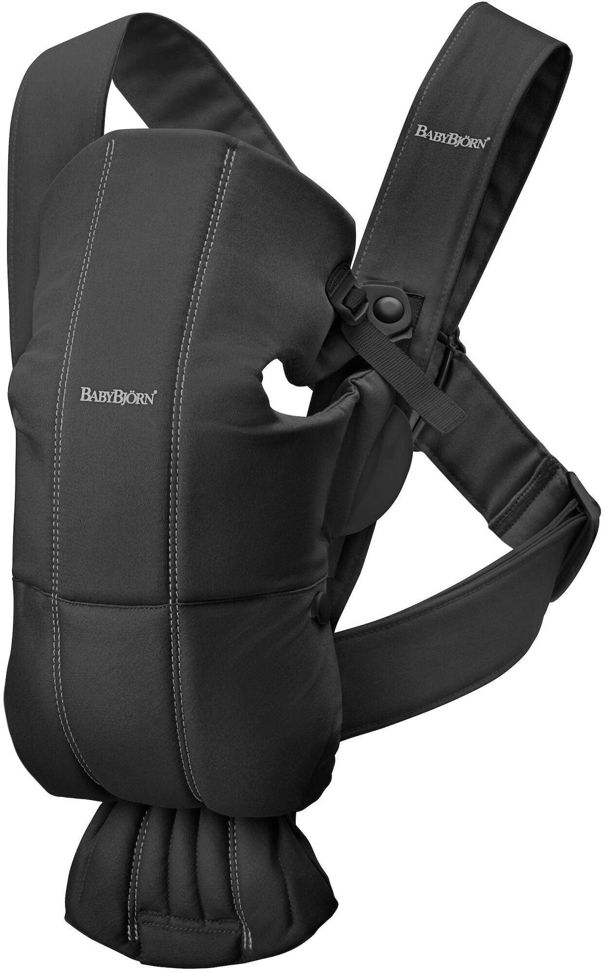 Babybjörn Mini Babytrage Gewebt, Schwarz von BabyBjörn