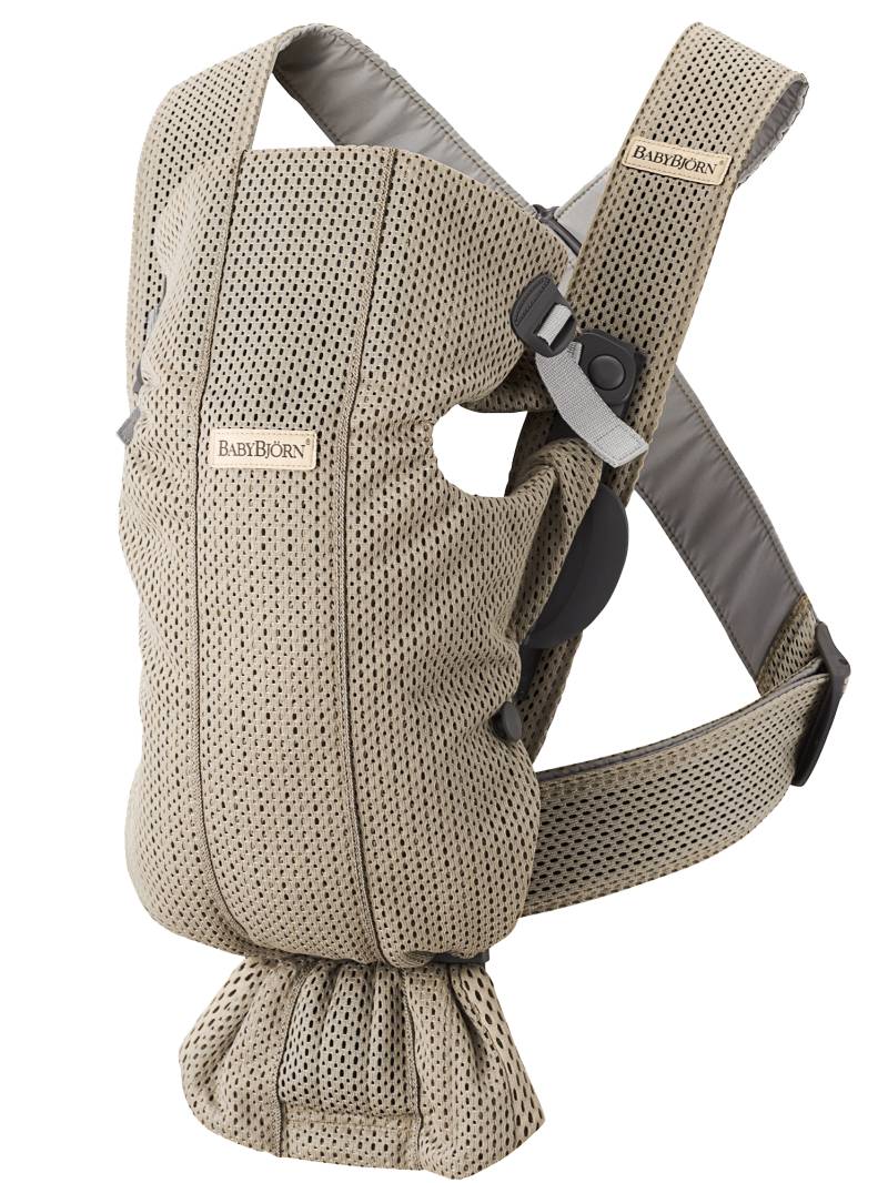 Babytrage Mini - Grau beige / 3D-Netzstoff von BabyBjörn