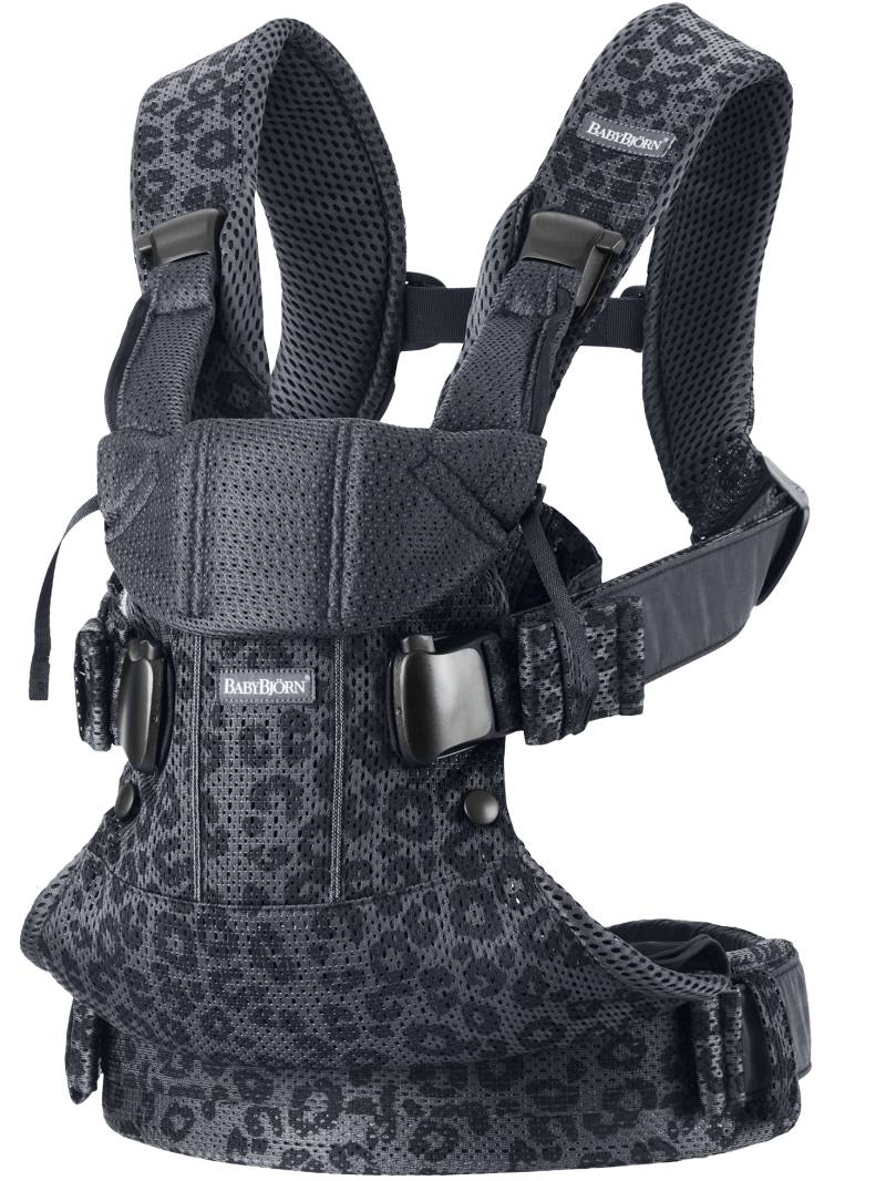 Babytrage One Air - Anthrazit/Leopard / 3D-Netzstoff von BabyBjörn