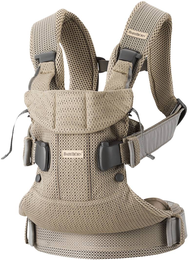 Babytrage One Air - Grau beige / 3D-Netzstoff von BabyBjörn