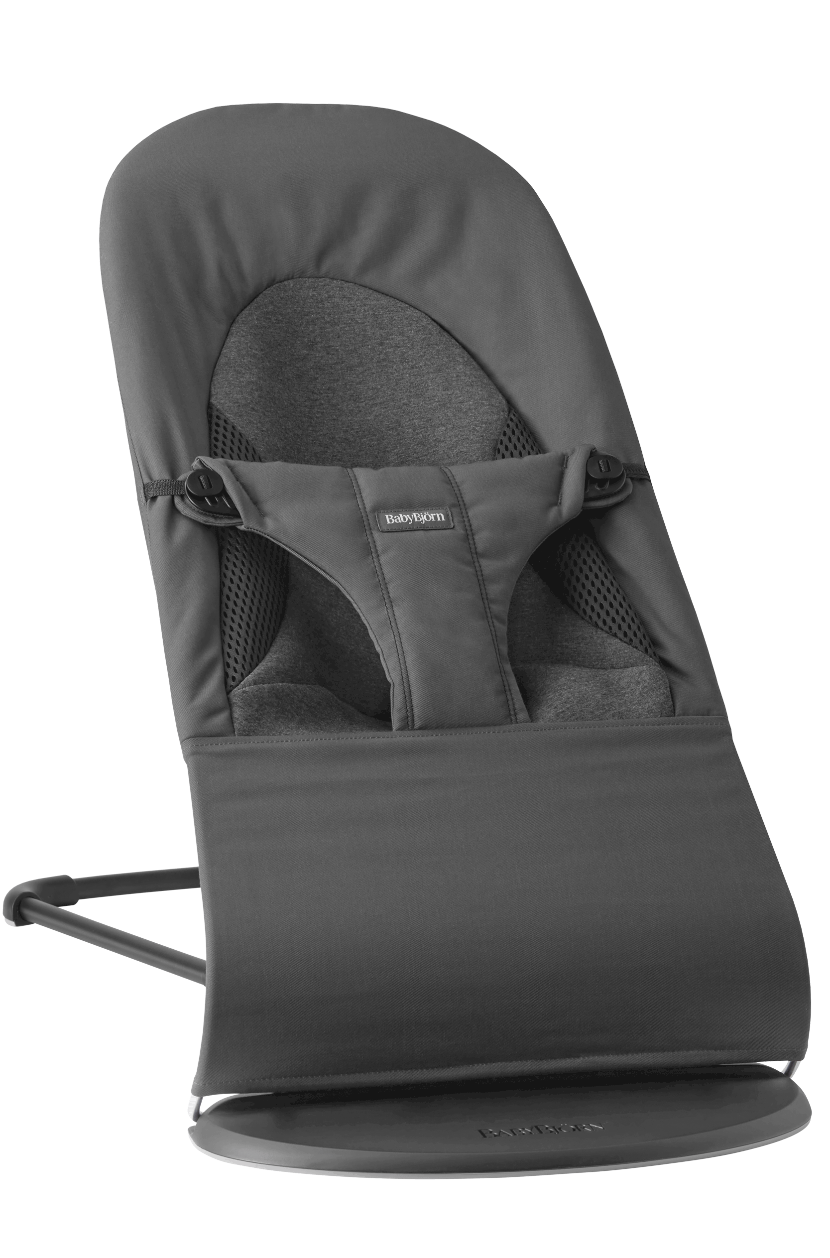 Babywippe Balance Soft - Dunkelgrau / Gewebt/Jersey, Tri-Fabric / Schwarzer von BabyBjörn