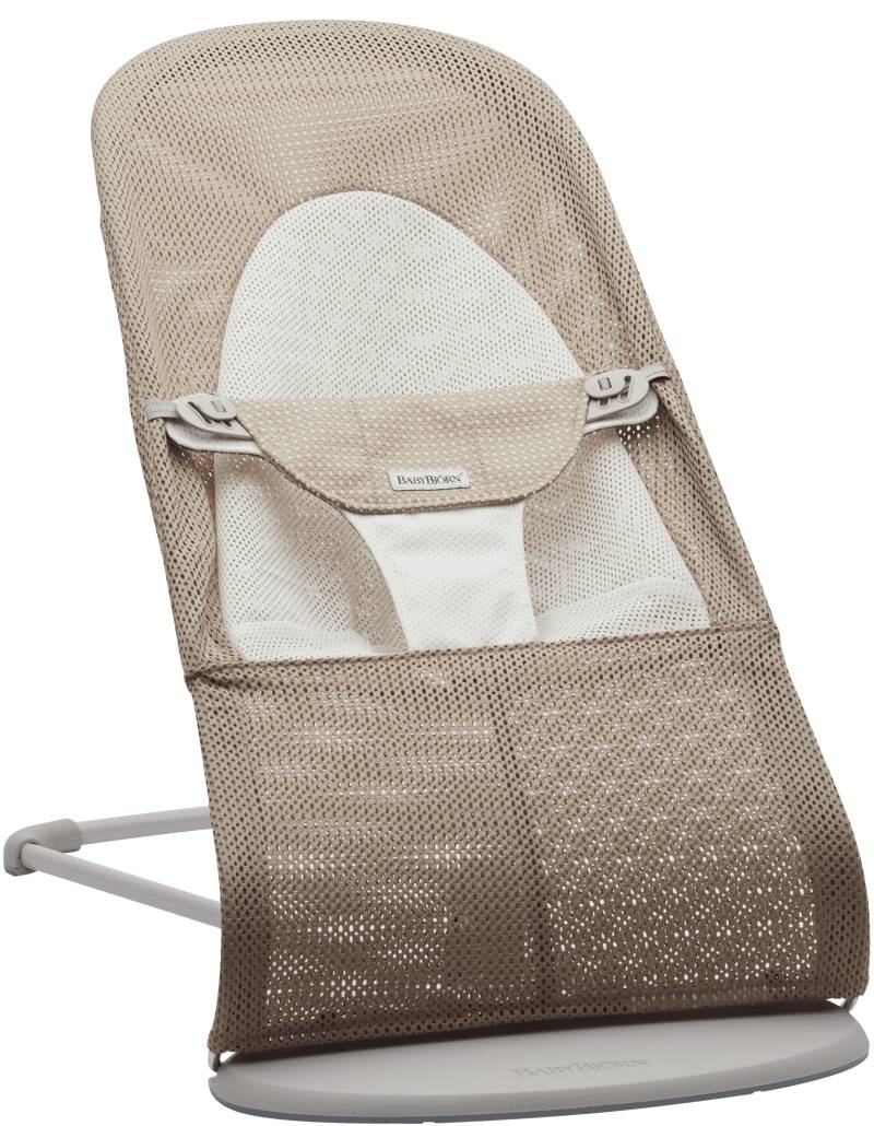 Babywippe Balance Soft - Grau-Beige/Weiß / Netzstoff / Hellgrauer von BabyBjörn