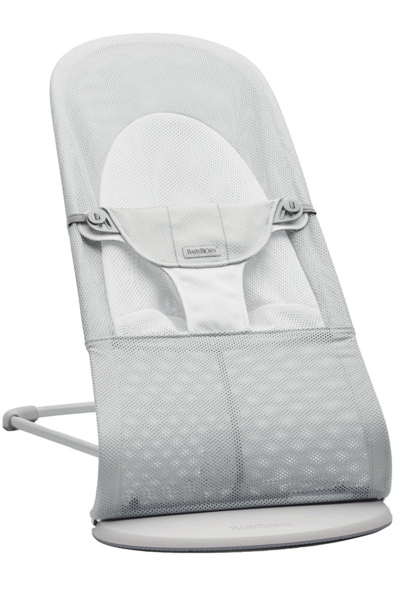 Babywippe Balance Soft - Silber/Weiß / Netzstoff / Hellgrauer von BabyBjörn