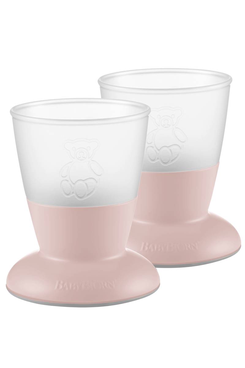 Kinderbecher, 2er-Pack - Blassrosa von BabyBjörn