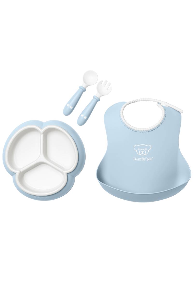 Kindergeschirr-Set, 4-teilig - Blassblau von BabyBjörn