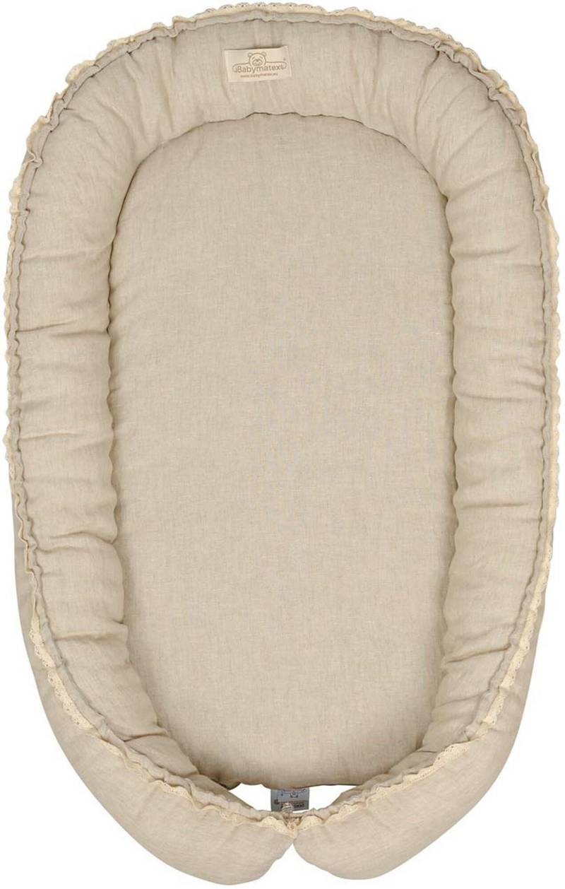 BabyMatex Babynest Leinen, Beige von BabyMatex