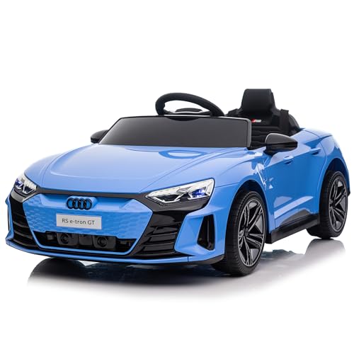 Elektroauto für Kinder Audi RS E-TRON (Blau) von Babycar – Elektro-Audi für Kinder, offiziell lizenziert, 12 Volt mit 2,4-GHz-Fernbedienung, öffnende Türen mit MP3 von Babycar