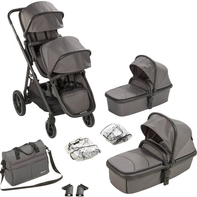 babyGO Geschwisterwagen Duo Grey von Babygo