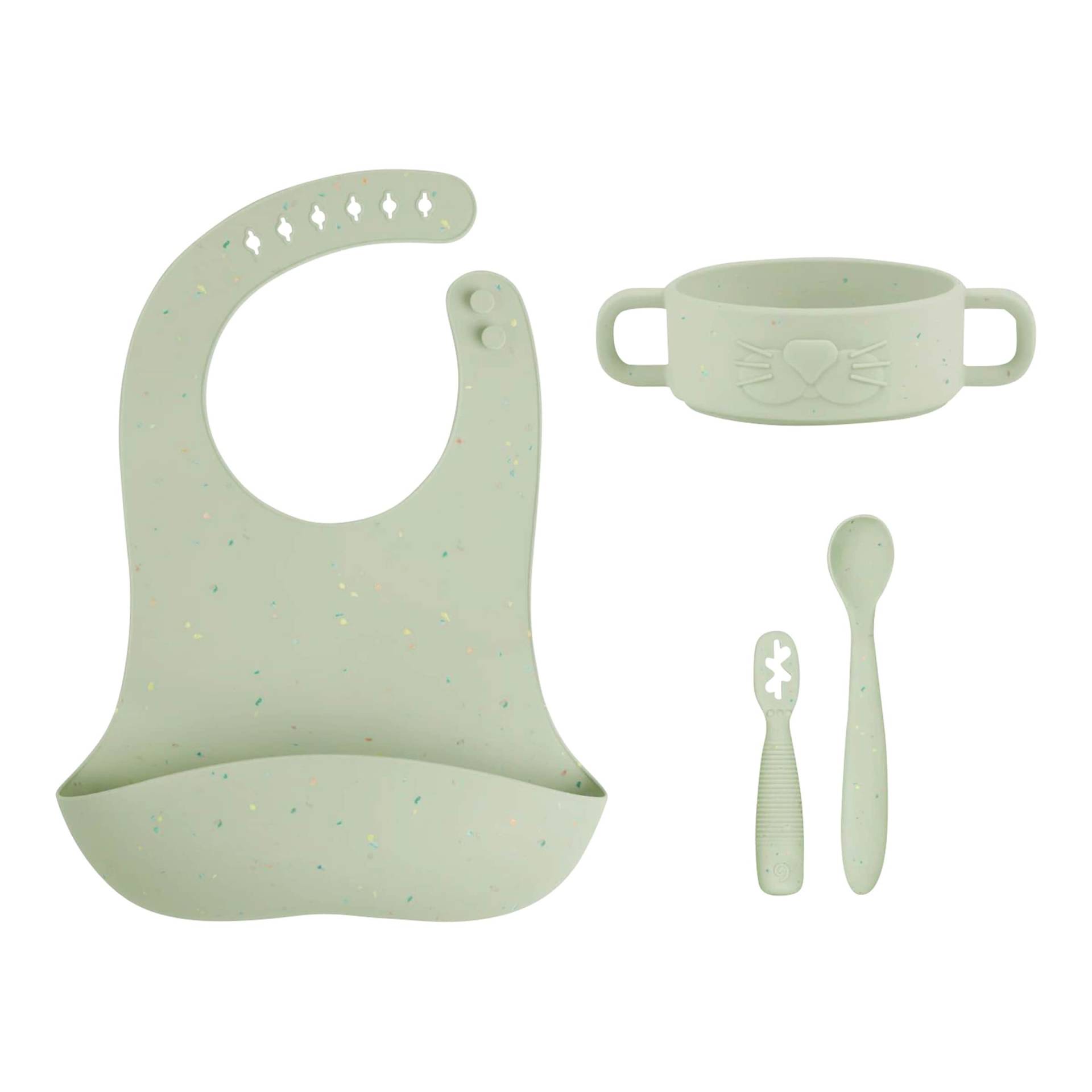 Babymoov 4-tlg. Geschirrset inkl. Silikon-Lätzchen Babymoov 4-tlg. Geschirrset inkl. Silikon-Lätzchen von Babymoov