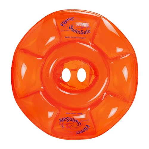 Flipper SwimSafe 1040 - Schwimmsitz für Babys ab 3 Monaten, Schwimmhilfe mit 3 Luftkammern und ohne Gurte, Durchmesser ca. 62 cm von Flipper SwimSafe