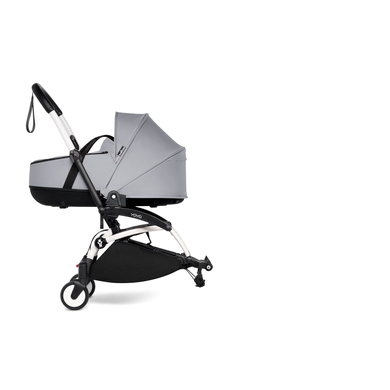 BABYZEN Kinderwagen YOYO 0+ connect White mit Liegewanne Stone von Babyzen