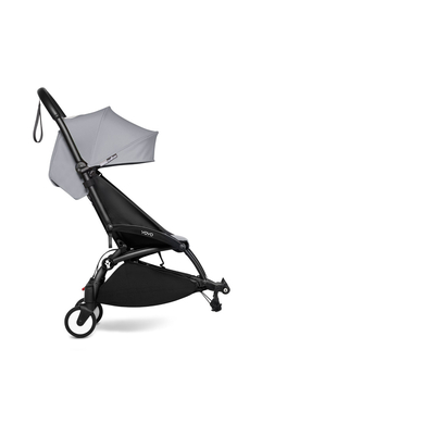 BABYZEN Kinderwagen YOYO 6+ connect Black mit Textilset Stone von Babyzen