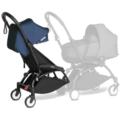 BABYZEN Kinderwagen YOYO 6+ connect White mit Textilset Air France Blue von Babyzen