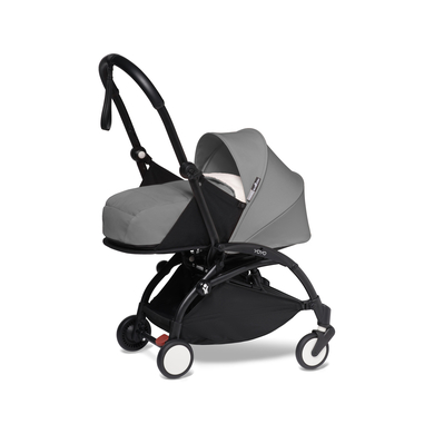 BABYZEN Kinderwagen YOYO2 0+ Black mit Neugeborenenaufsatz Grau von Babyzen