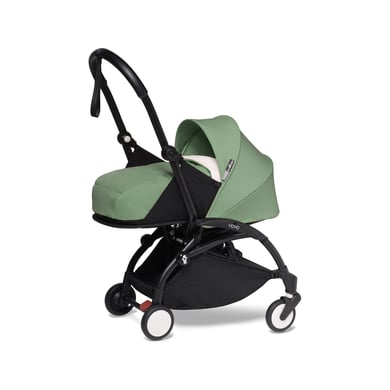 BABYZEN Kinderwagen YOYO2 0+ Black mit Neugeborenenaufsatz Peppermint von Babyzen